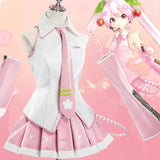 【Nekocos】Vocaloid Hatsune Miku Cosplay Hatsune Cherry Blossoms Cosplay Costume Premium Edition | In Stock