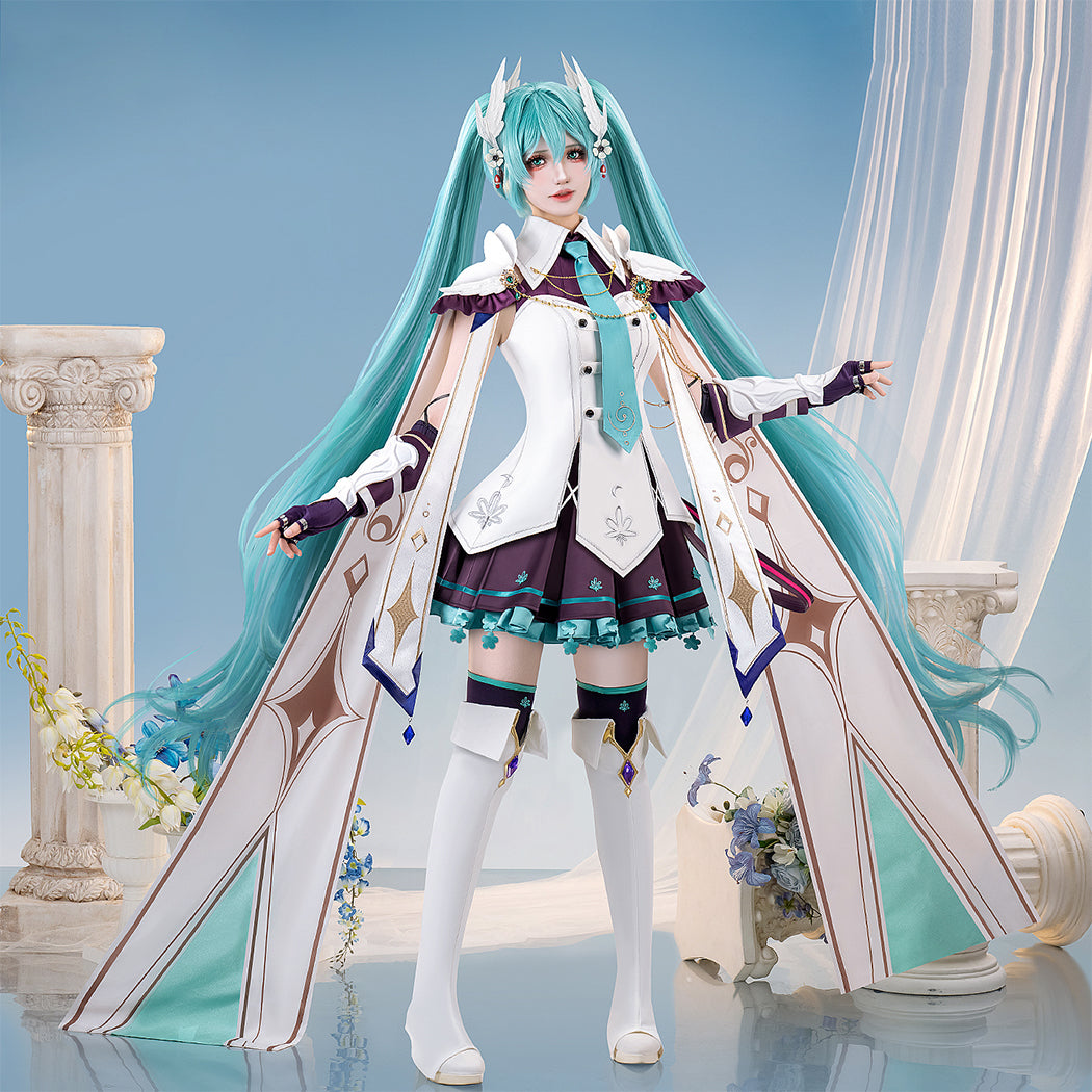 【Nekocos】Vocaloid Hatsune Miku Cosplay Hatsune Miku Knight Fantasy Cosplay Costume Premium Edition | Custom-Tailor