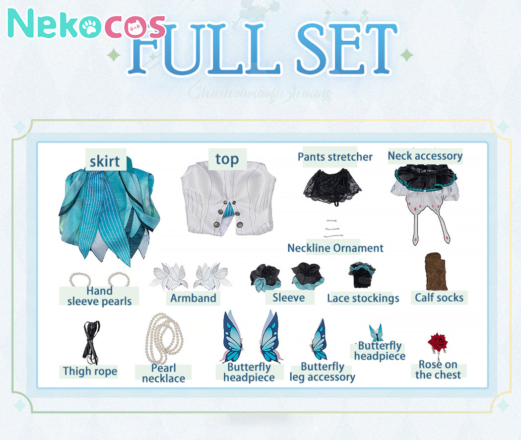 【Nekocos】Vocaloid Hatsune Miku Cosplay Phoenix Tail Butterfly Cosplay Costume Premium Edition | Custom-Tailor