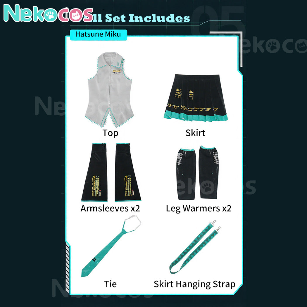 【Nekocos】Vocaloid Hatsune Miku Cosplay Snow Hatsune Cosplay Costume | In Stock