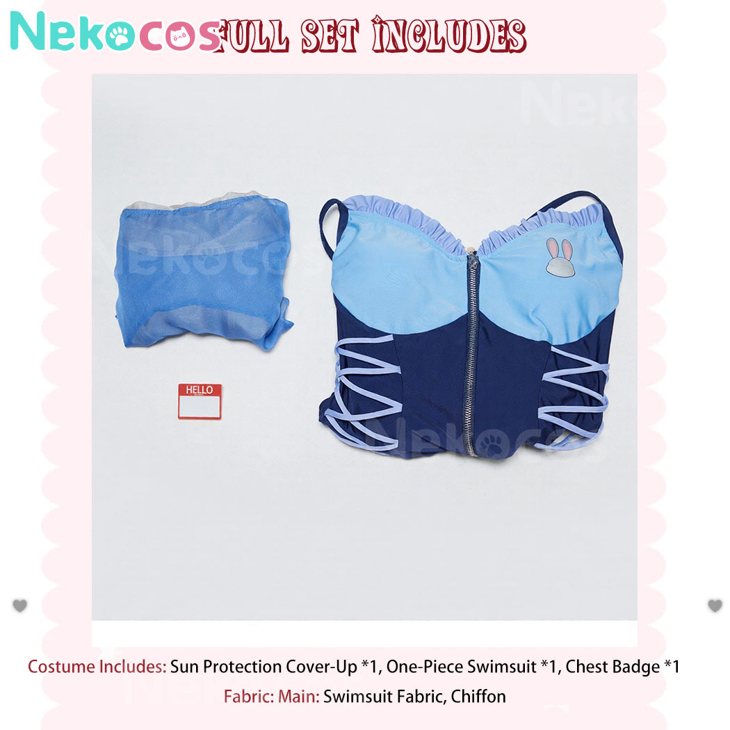 【Nekocos】Movie Cosplay Judy Hopps Swimsuit Cosplay Costume | Custom-Tailor