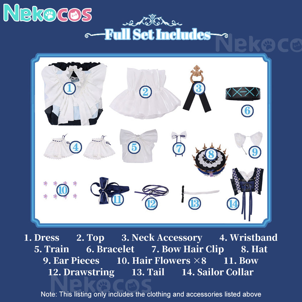 【Nekocos】Game Arknights Cosplay Rosmontis Airy Dream Cosplay Costume Premium Edition | Custom-Tailor