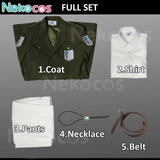Survey Corps Trench Coat Cosplay Costume | Custom-TailoredAnime,Attack On Titan,Costume