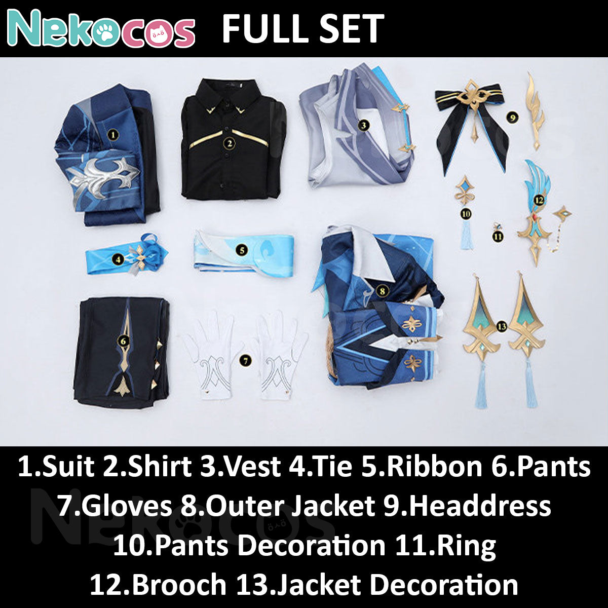 Genshin Impact Neuvillette Cosplay Costume - Premium EditionCostume,Game,Genshin Impact