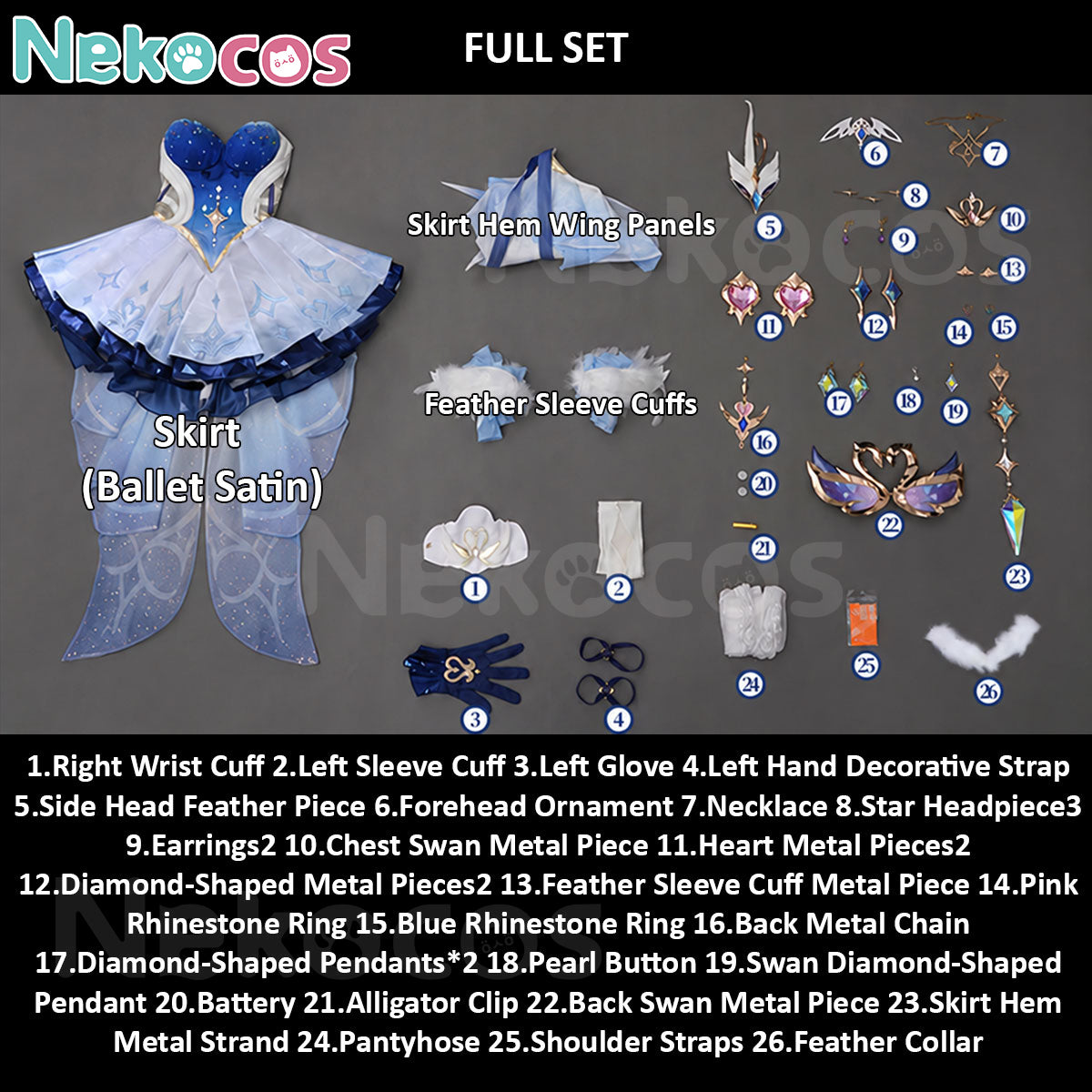 Genshin Impact Odette Cosplay Costume