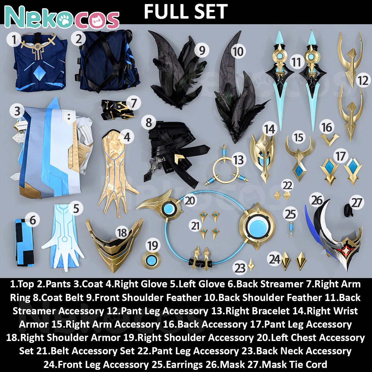Genshin Impact Il Dottore Cosplay Costume - Premium EditionCostume,Game,Genshin Impact