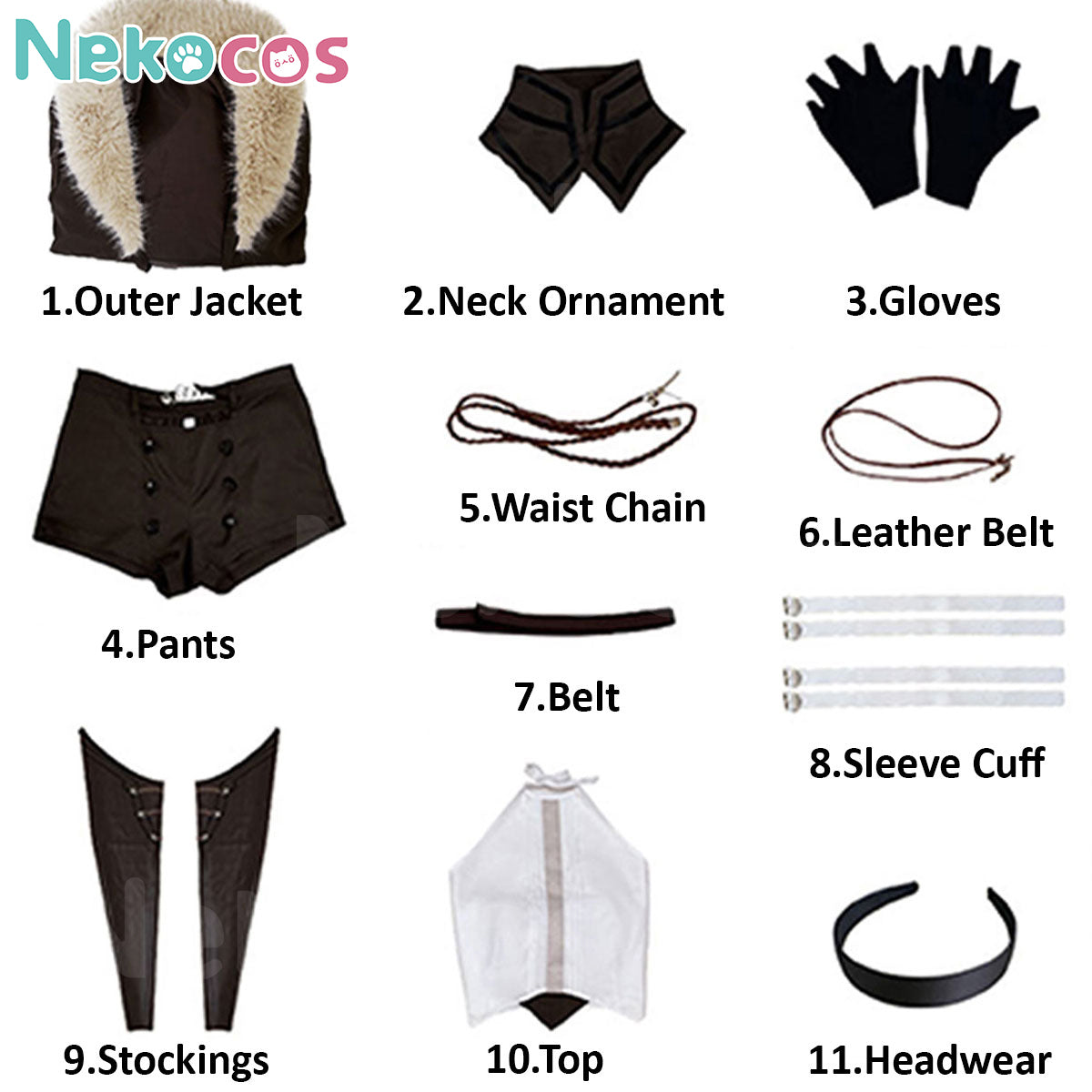 【Nekocos】Anime Cosplay Eris Cosplay Costume