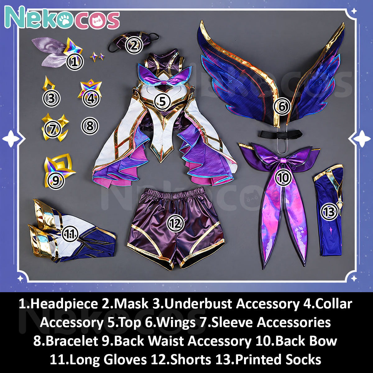 Star Guardian Akali Cosplay Costume - Premium Custom EditionCostume,Game,League of Legends