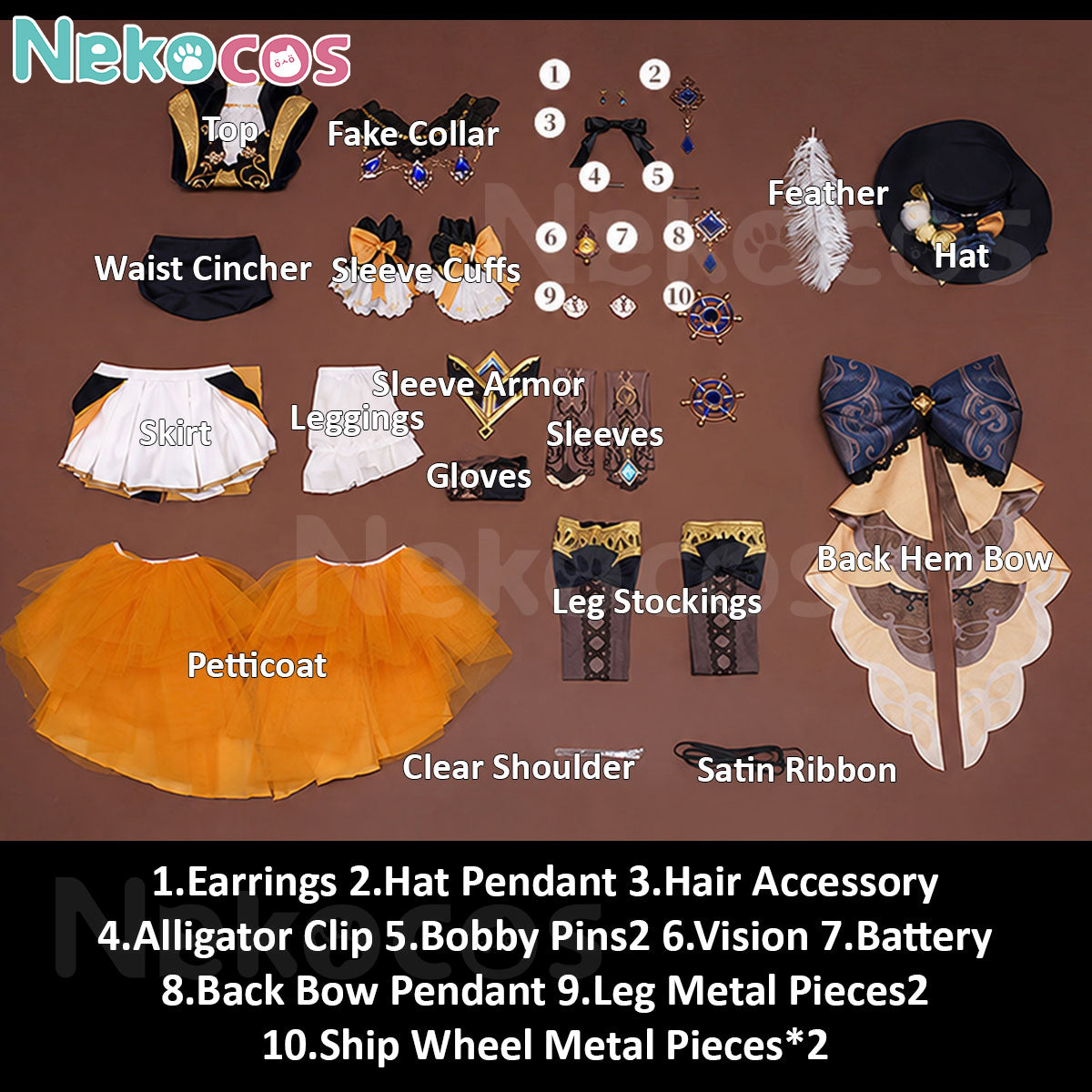 Genshin Impact Navia Cosplay Costume - Premium Custom EditionCostume,Game,Genshin Impact