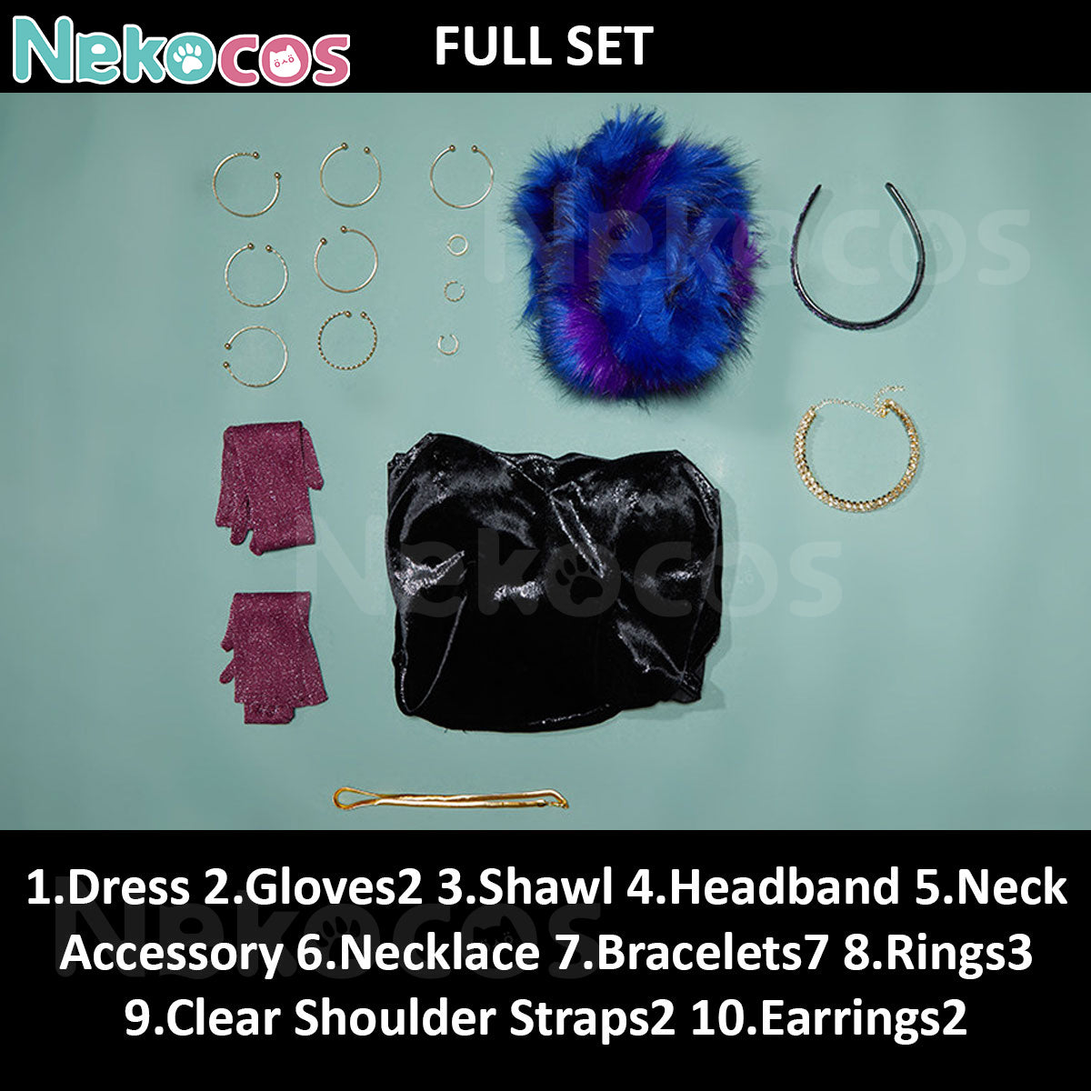 Anime Cosplay Costume Custom-Tailored: Nekocos Brilliant DressAnime,Costume,Panty & Stocking with Garterbelt
