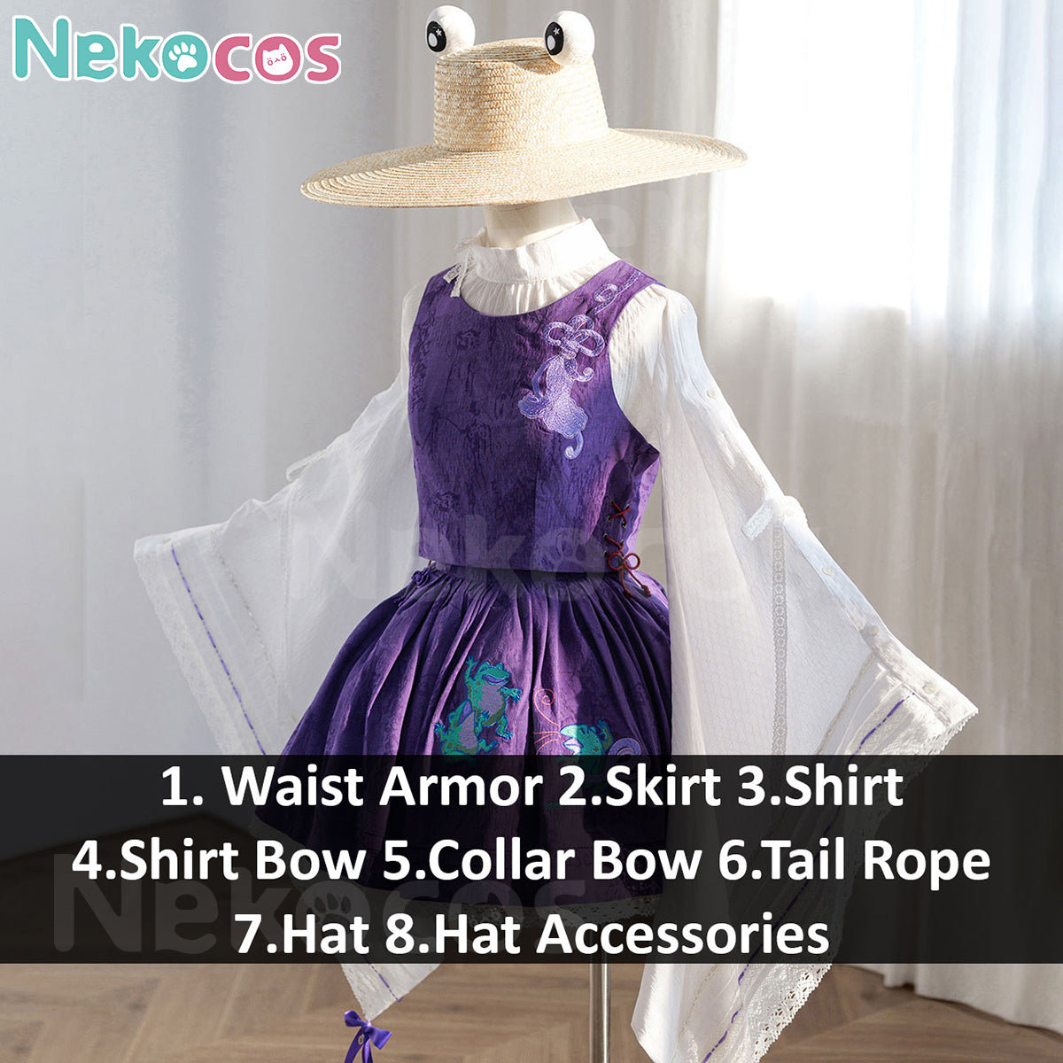 【Nekocos】Game Cosplay Suwako Moriya Cosplay Costume Premium Edition