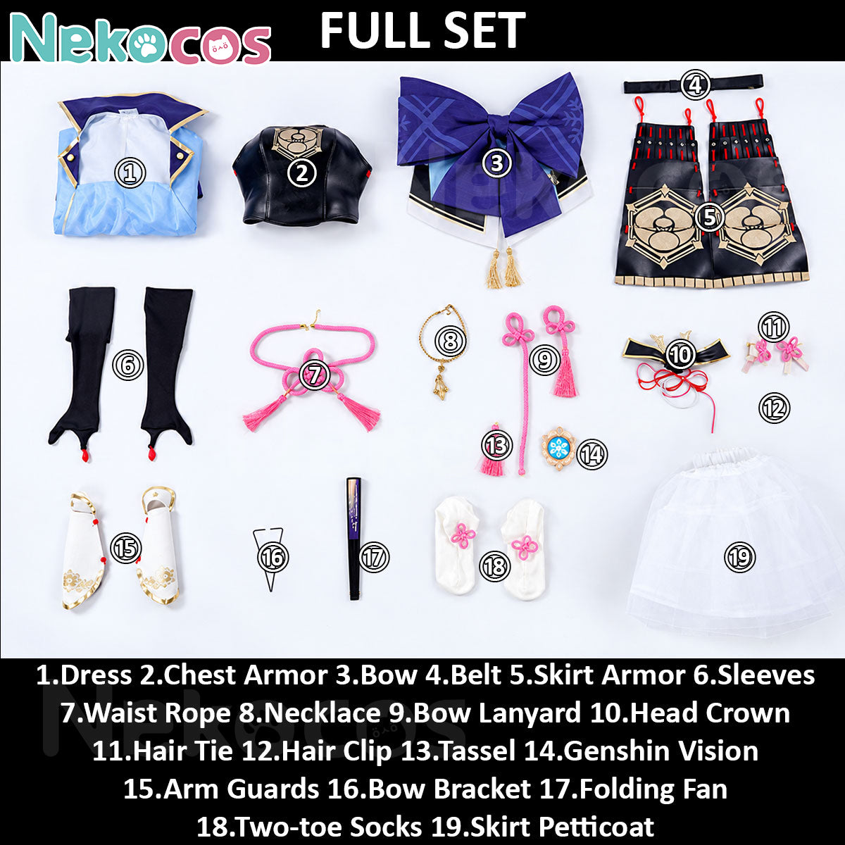 【Nekocos】Game Genshin Impact Cosplay Kamisato Ayaka Cosplay Costume Premium Edition