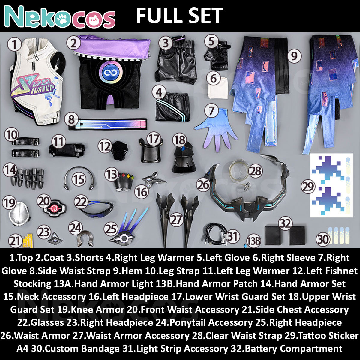 Honkai Star Rail Silver Wolf Costume - Premium Custom EditionCostume,Game,Honkai: Star Rail