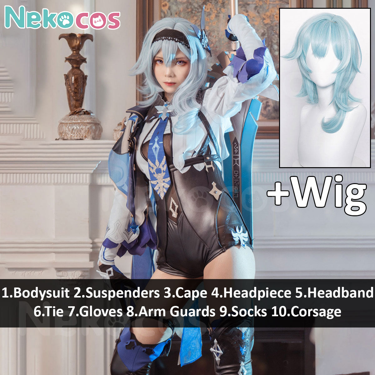 Genshin Impact Eula Cosplay Costume