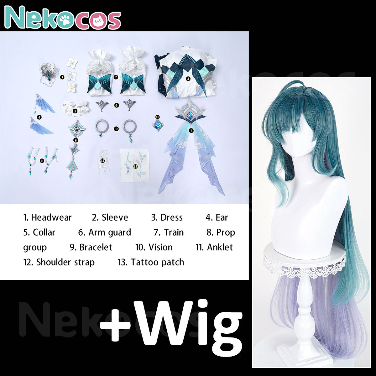 Genshin Impact Cosplay Costume: Vodyanitsa Custom-TailorCostume,Game,Genshin Impact