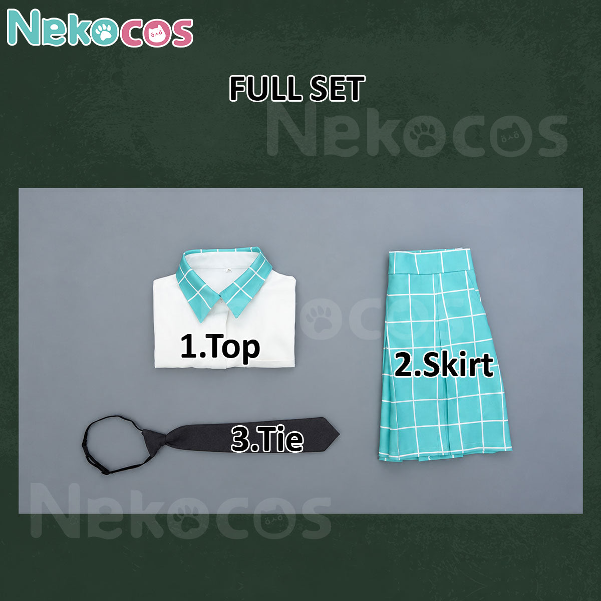Anime Cosplay Green Plaid Shirt - Stylish High School OutfitAlien Stage,Anime,Costume