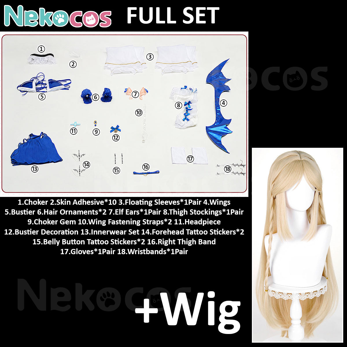 Custom-Tailored Wuthering Waves Cosplay Costume - NekocosBlue Archive,Costume,Game