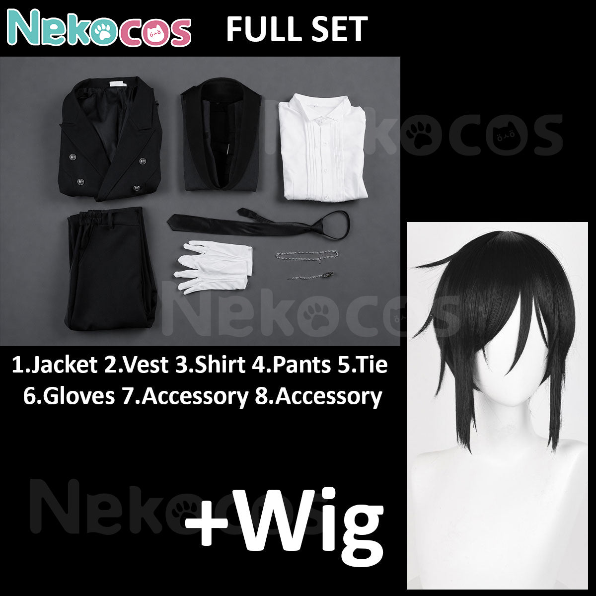 Sebastian Michaelis Cosplay Costume - Shop Now In StockAnime,Black Butler,Costume
