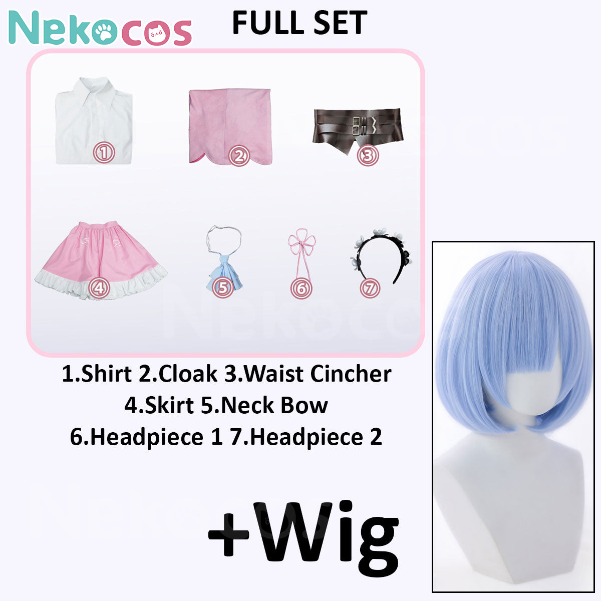 Anime Ram and Rem Cosplay Costume