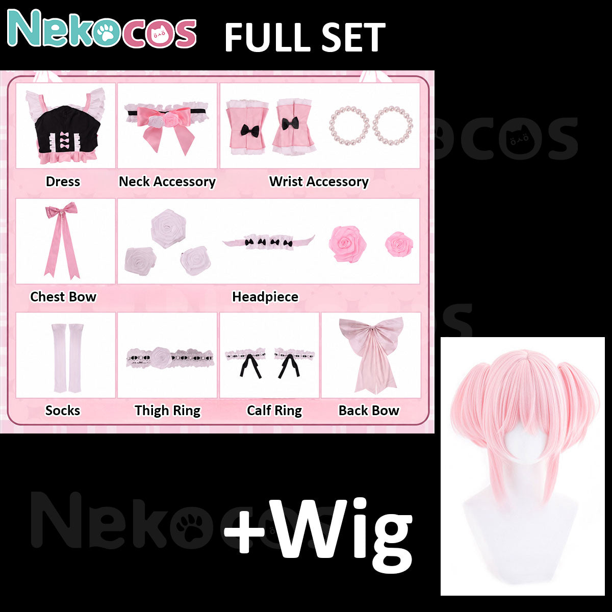 Madoka Kaname Anime Cosplay Costume
