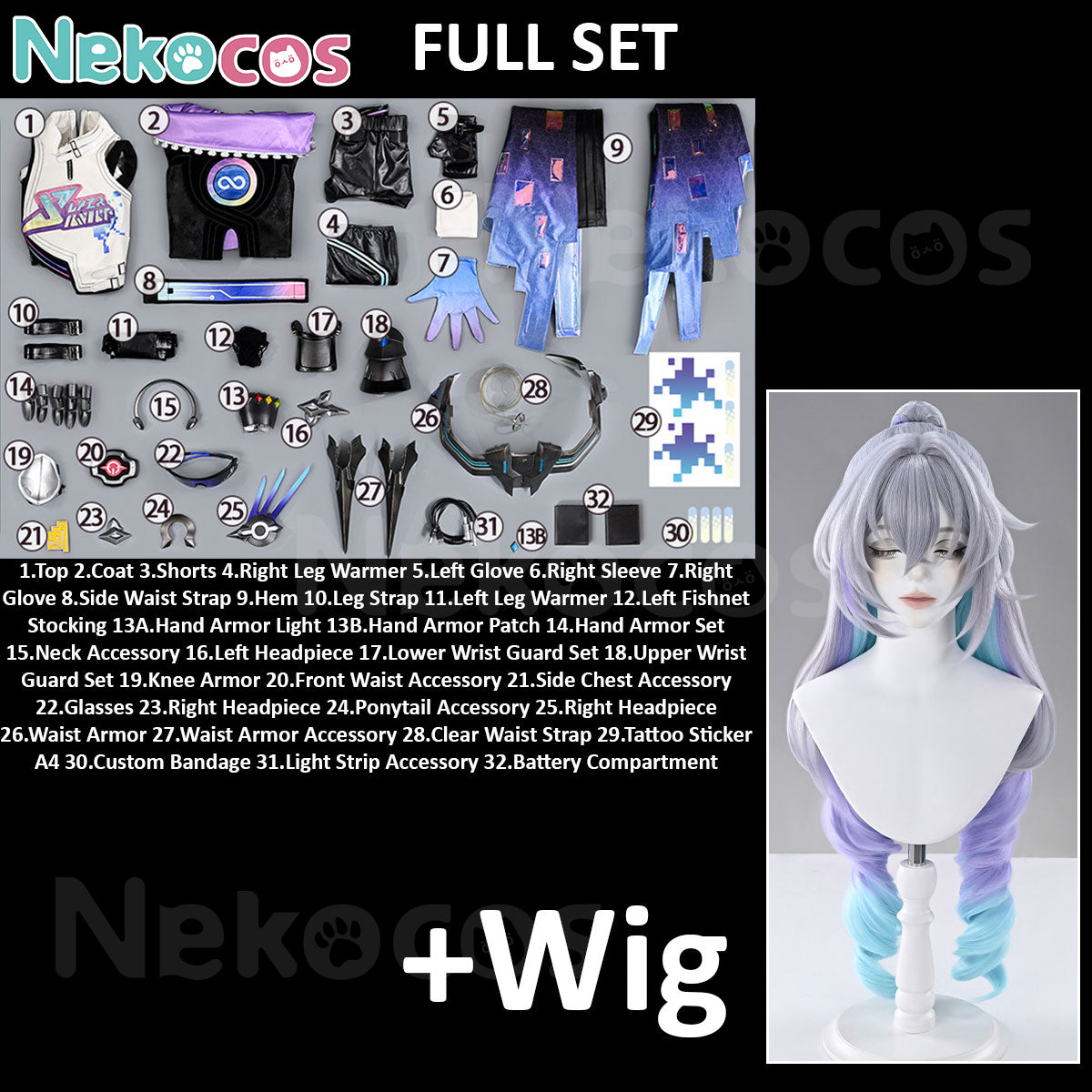 Honkai Star Rail Silver Wolf Costume - Premium Custom EditionCostume,Game,Honkai: Star Rail