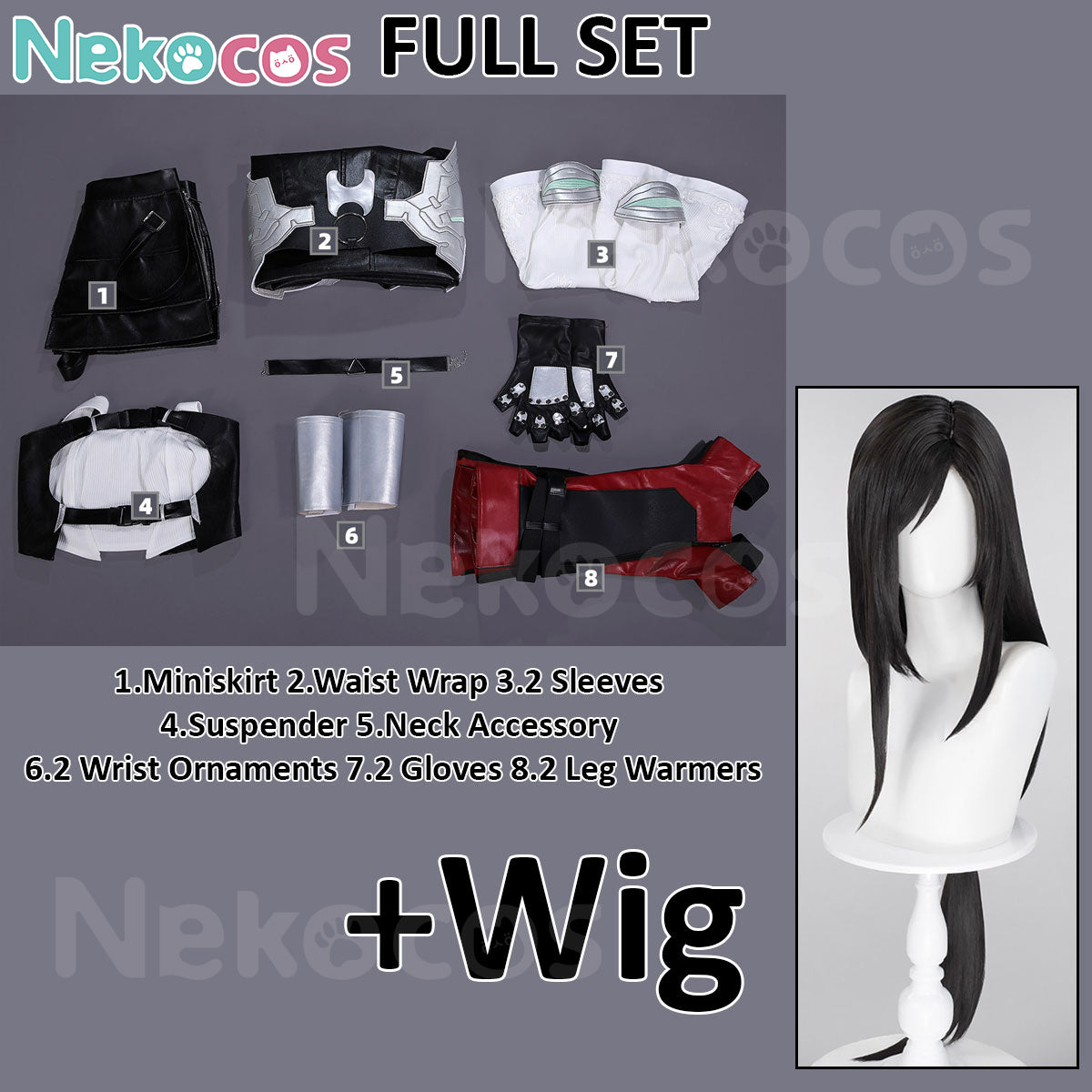 Tifa Lockhart Black Mage Cosplay Costume - Premium Custom FitCostume,Final Fantasy VII,Game