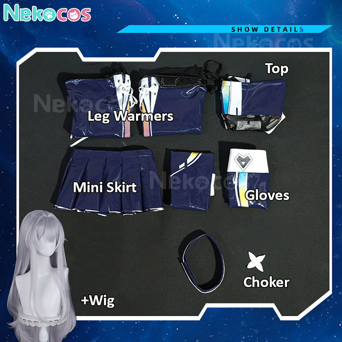 【Nekocos】Game Azur Lane Cosplay Shinano Moonlit Chrome Cosplay Costume