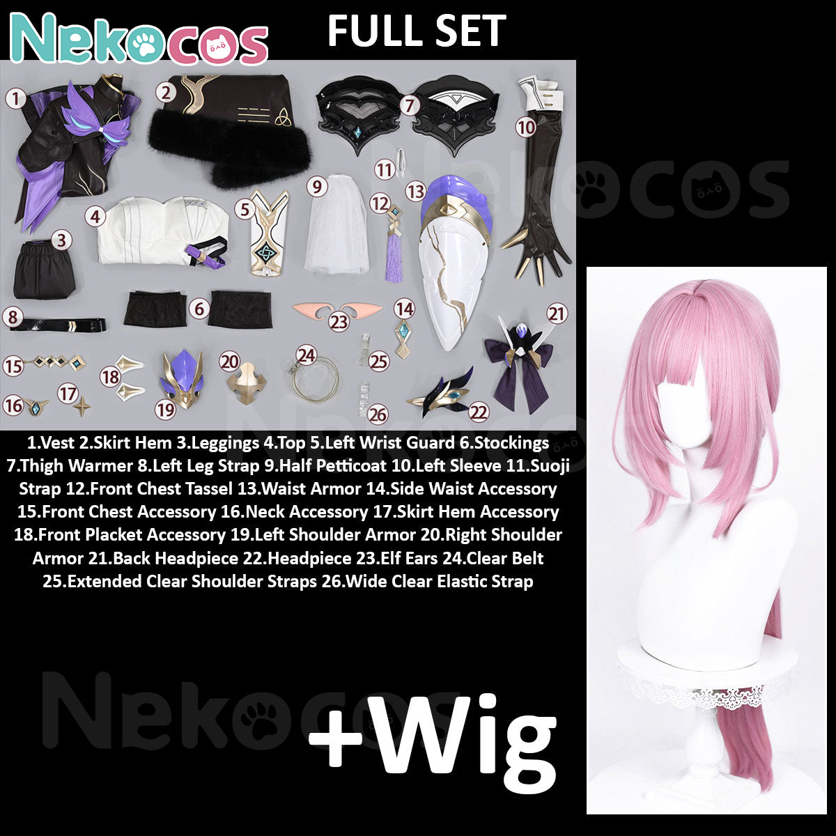 Honkai Impact 3rd Elysia Cosplay Costume - Premium Custom EditionCostume,Game,Honkai Impact 3rd