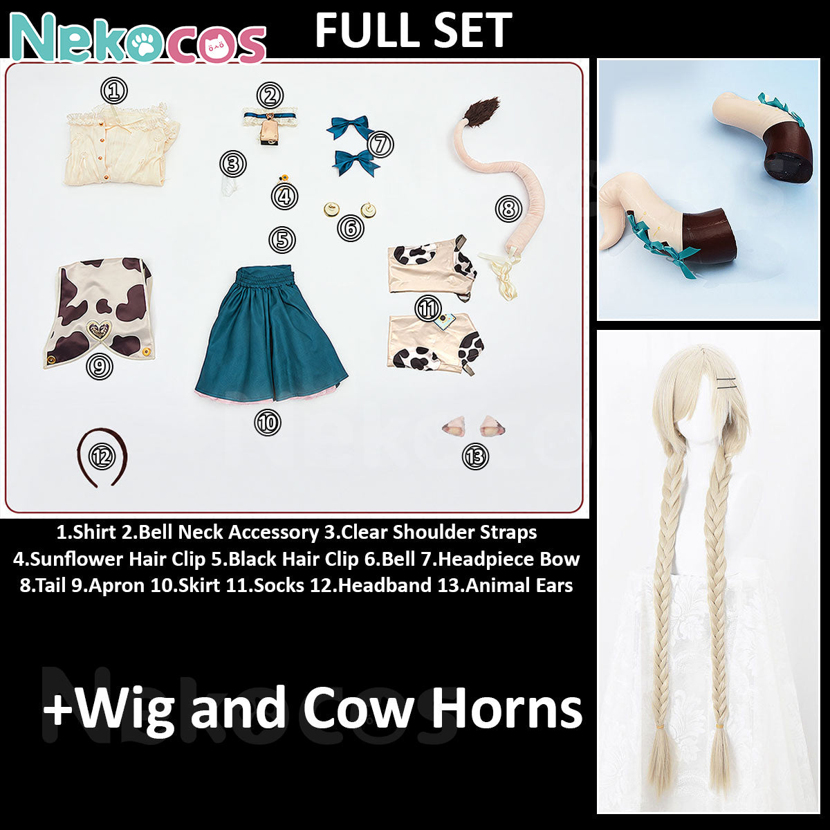 Azur Lane Cow Outfit Cosplay Costume - Custom Tailored FitAzur Lane,Costume,Game