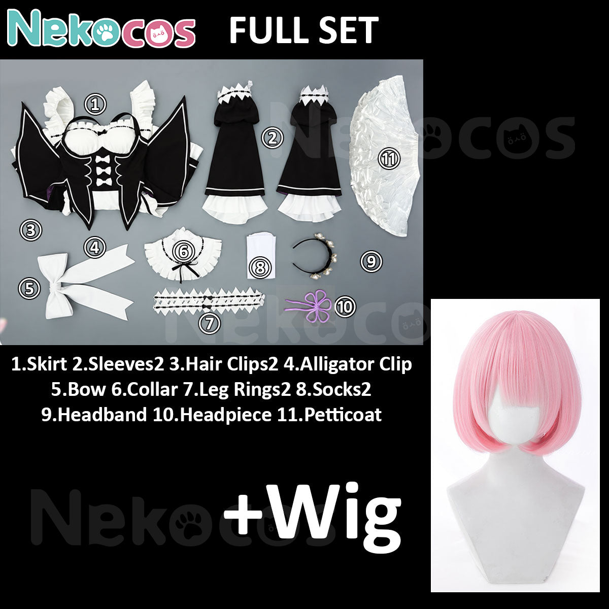 Rem Ram Anime Maid Cosplay Costume