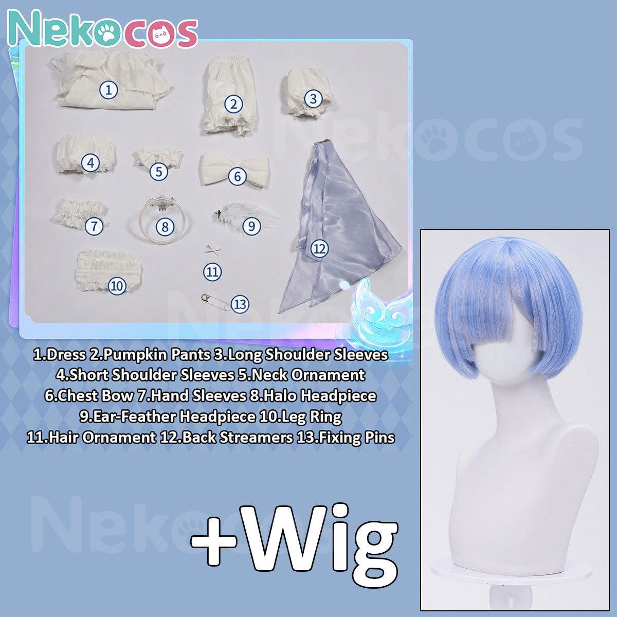 Rem Angel Cosplay Costume