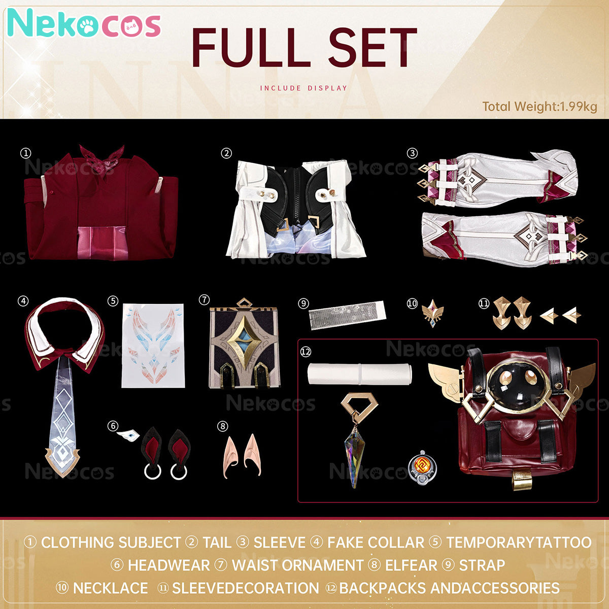Genshin Impact Linnea Cosplay Costume - Custom TailoredCostume,Game,Genshin Impact