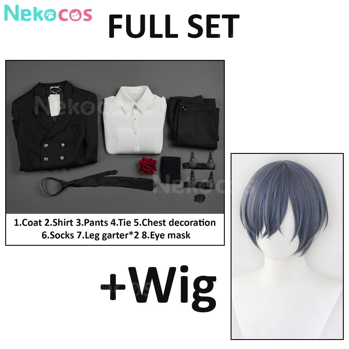 Ciel Phantomhive Funeral Cosplay Costume - In Stock NowAnime,Black Butler,Costume