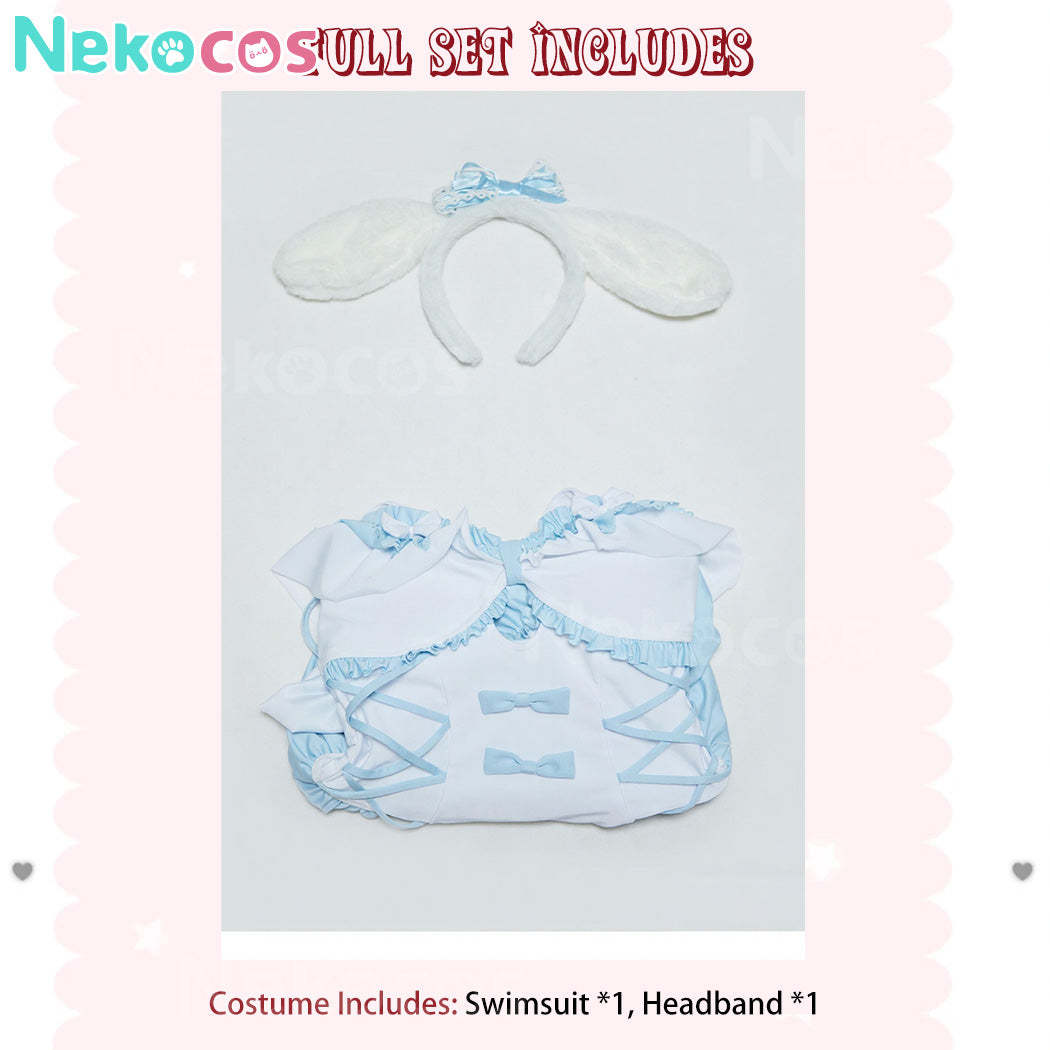 【Nekocos】Sweet Conservative Girls One-Piece Spa Swimsuit with Chest Pads | Custom-Tailor